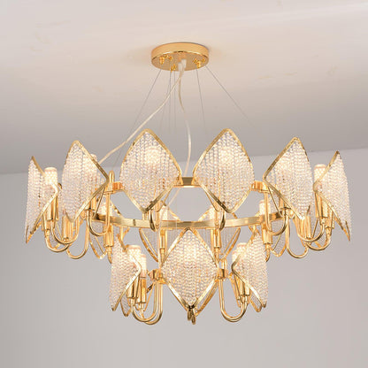 Chandelier with Crystal Accents — side view