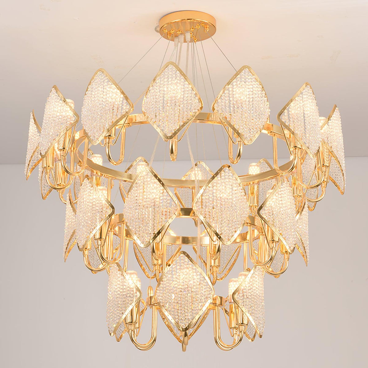 Chandelier with Crystal Accents — detail view