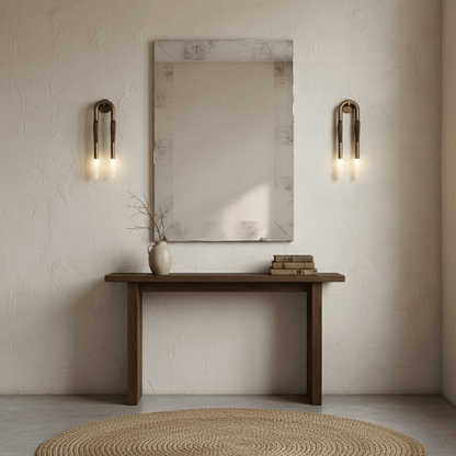 Horsehair Wall Lamp with Adjustable Light