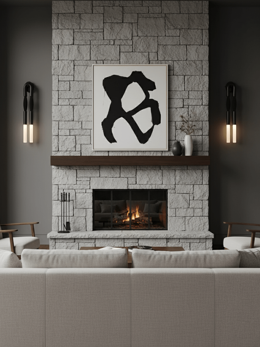 Horsehair Wall Lamp with Adjustable Light