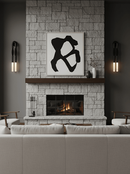 Horsehair Wall Lamp with Adjustable Light