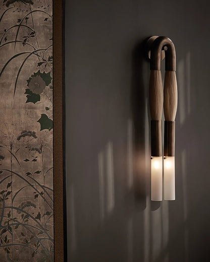 Horsehair Wall Lamp with Adjustable Light