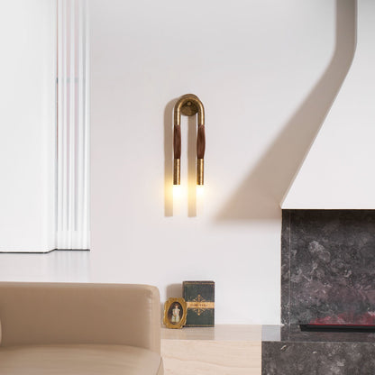 Horsehair Wall Lamp with Adjustable Light