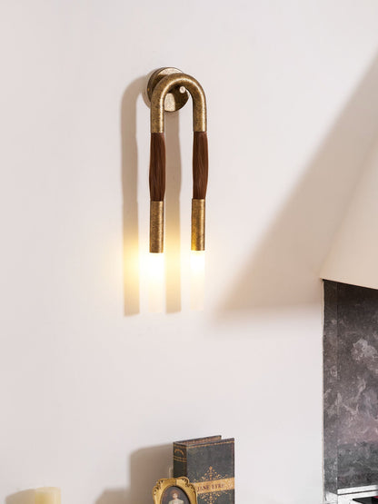 Horsehair Wall Lamp with Adjustable Light