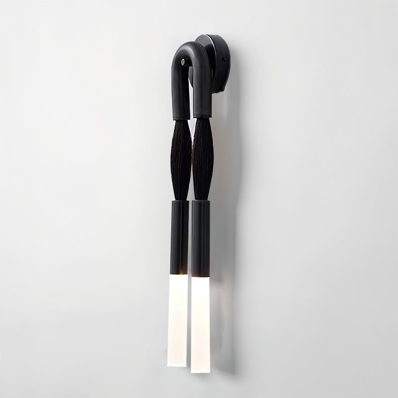 Horsehair Wall Lamp with Adjustable Light — detail view