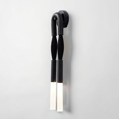 Horsehair Wall Lamp with Adjustable Light — detail view