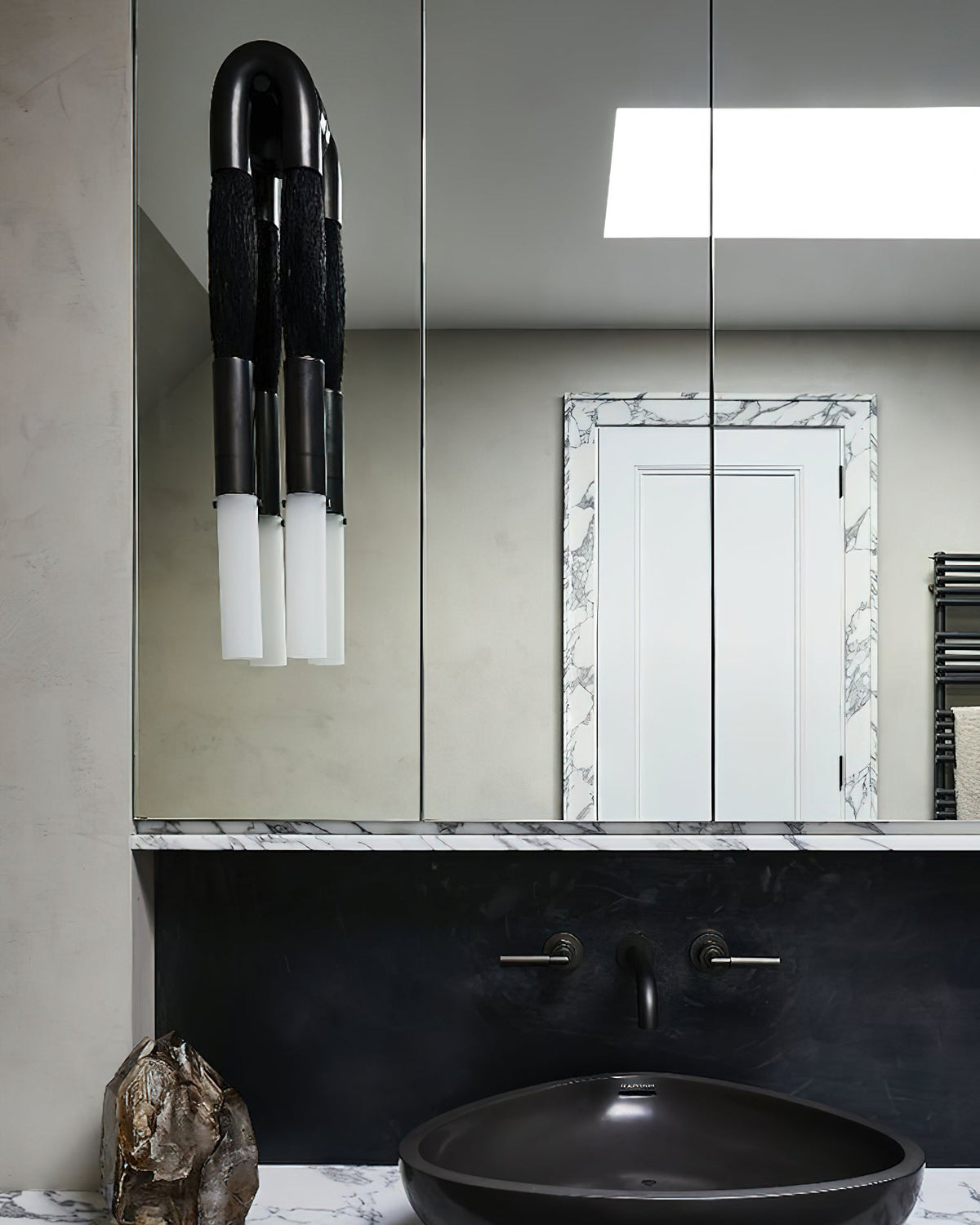Horsehair Wall Lamp with Adjustable Light