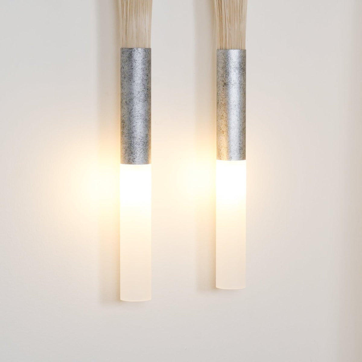 Horsehair Wall Lamp with Adjustable Light