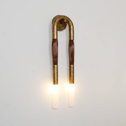 Horsehair Wall Lamp with Adjustable Light