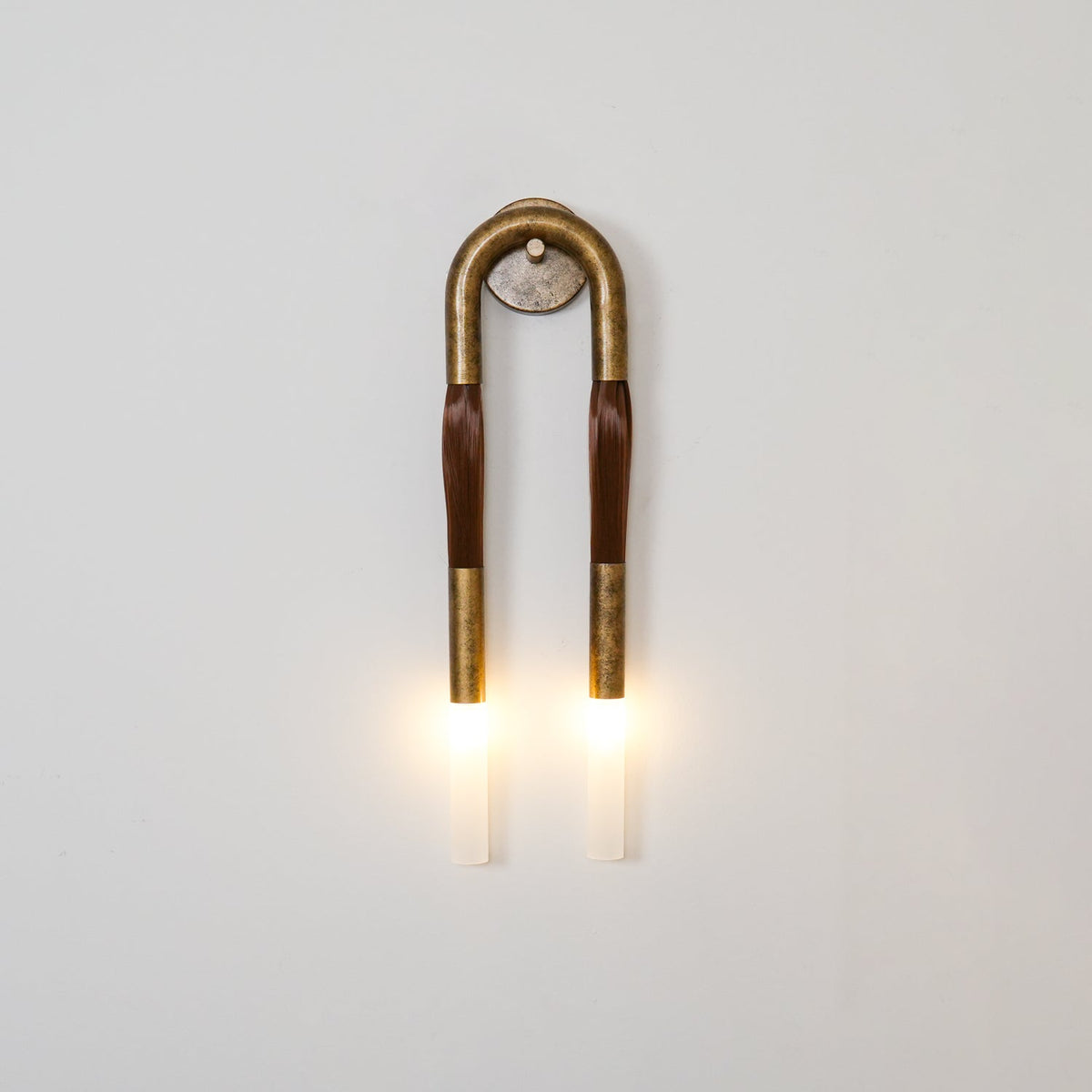 Horsehair Wall Lamp with Adjustable Light