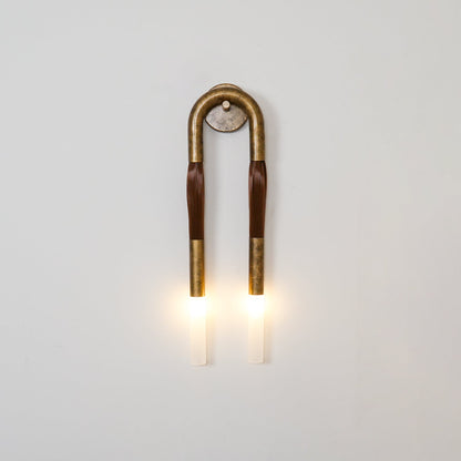 Horsehair Wall Lamp with Adjustable Light
