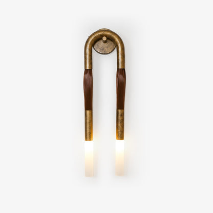Horsehair Wall Lamp with Adjustable Light — alternate angle
