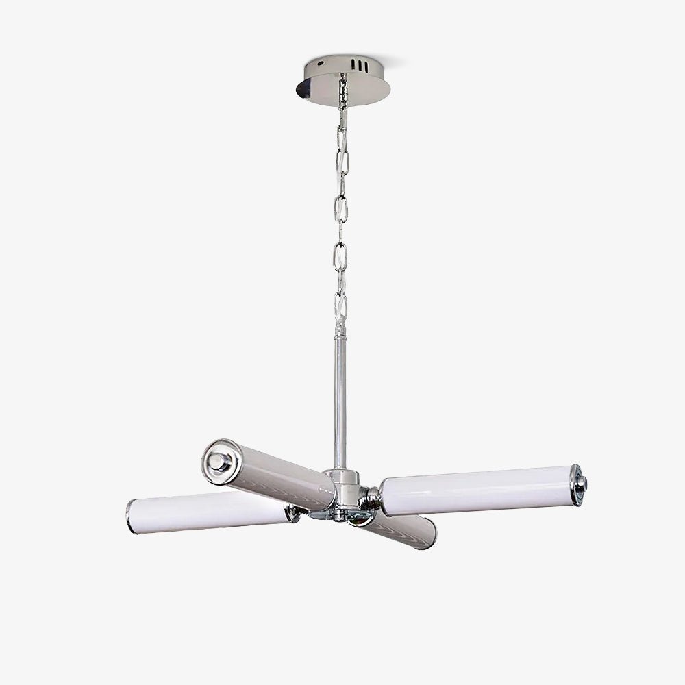Modern LED Chandelier, Dimmable — side view