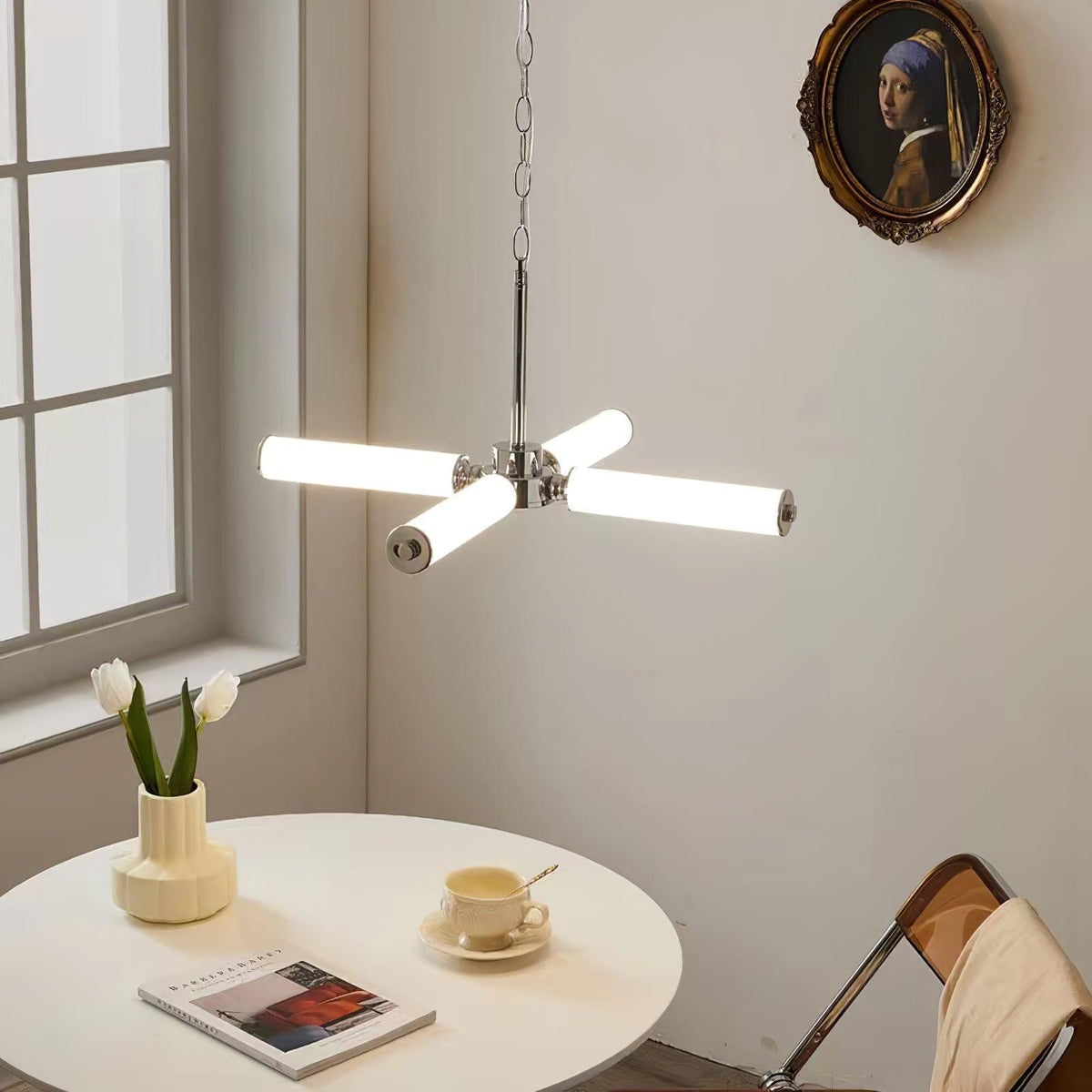 Modern LED Chandelier, Dimmable — detail view