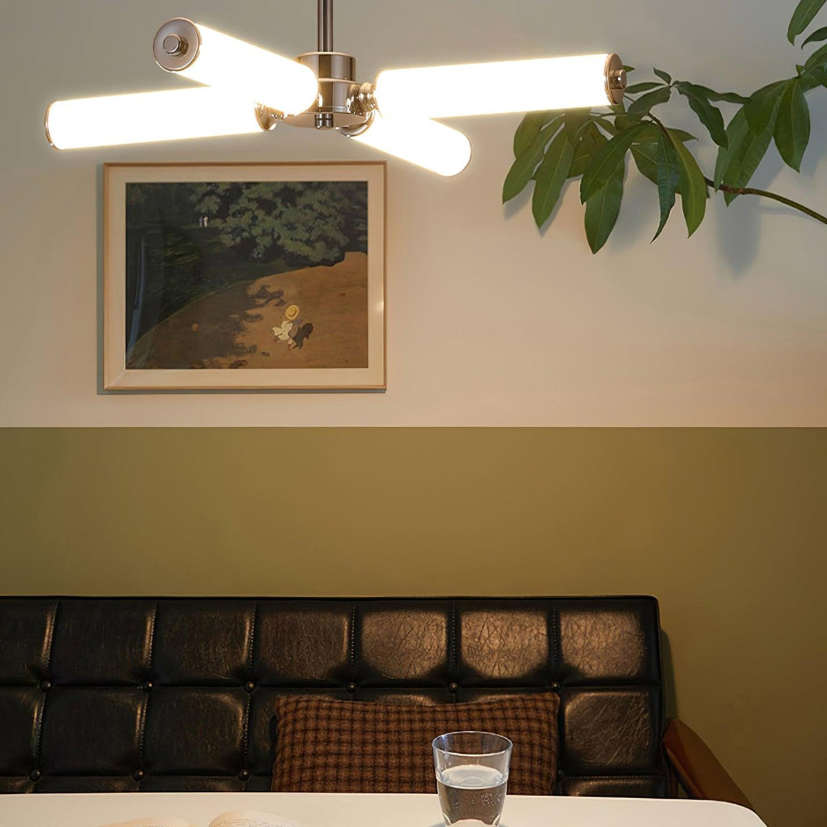 Modern LED Chandelier, Dimmable — lifestyle view