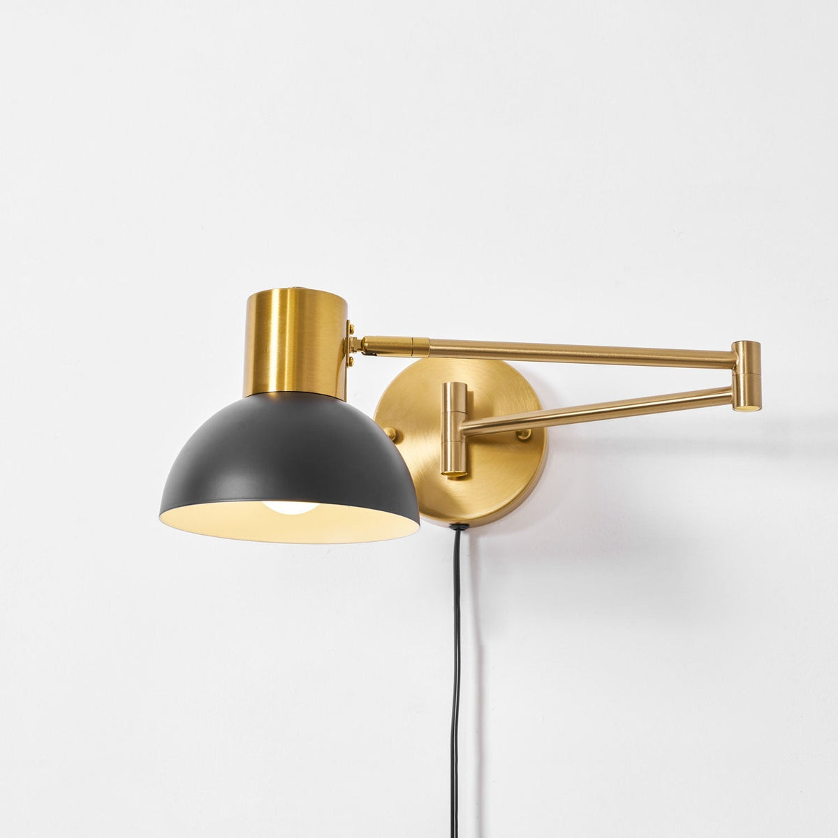 Adjustable Arm Wall Lamp with USB Charging — alternate angle