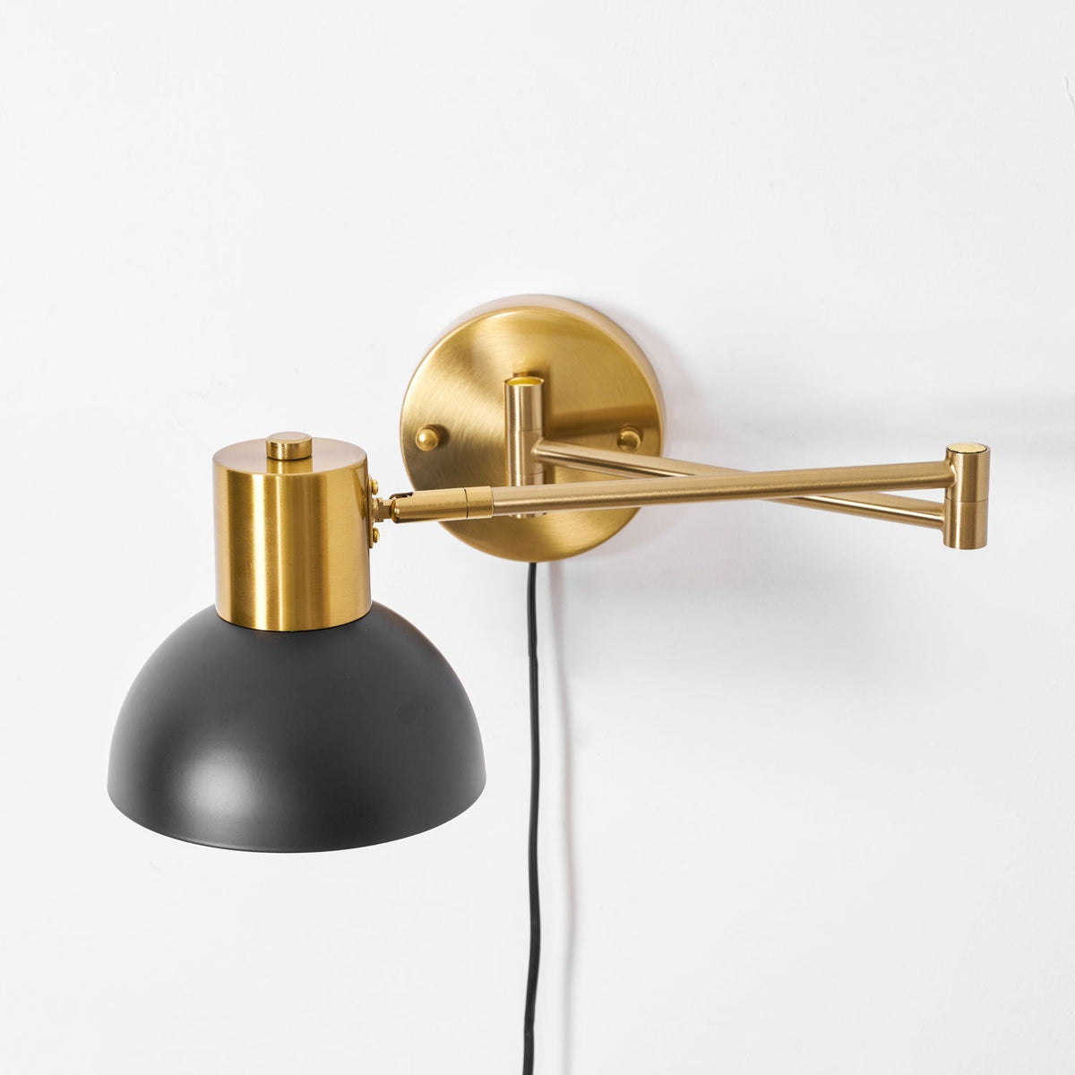 Adjustable Arm Wall Lamp with USB Charging