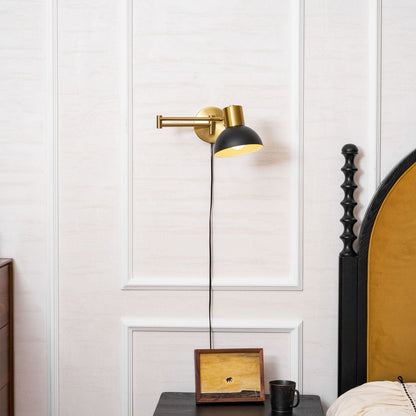 Adjustable Arm Wall Lamp with USB Charging