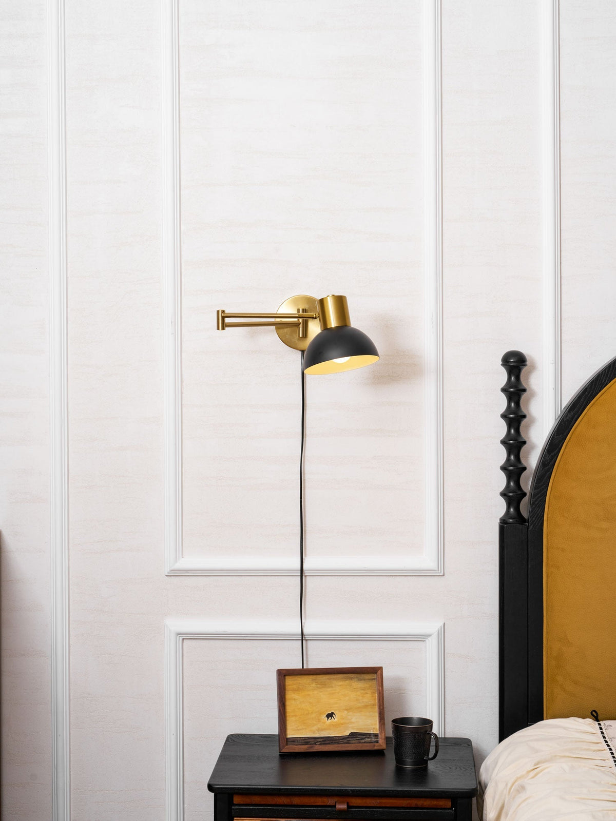 Adjustable Arm Wall Lamp with USB Charging