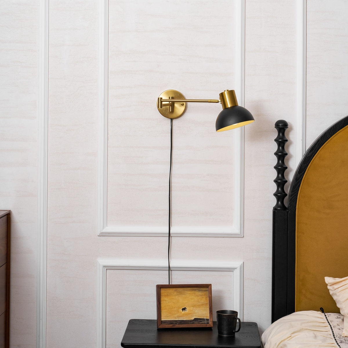 Adjustable Arm Wall Lamp with USB Charging
