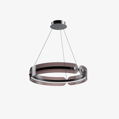 Tall Modern LED Chandelier, Dimmable Brightness — front view