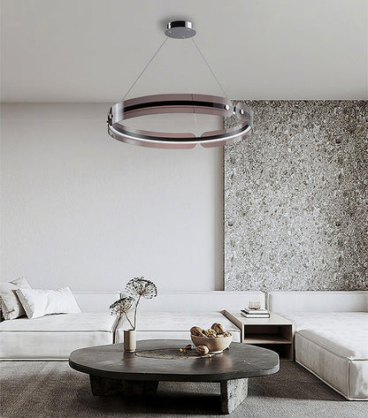 Tall Modern LED Chandelier, Dimmable Brightness