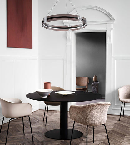 Tall Modern LED Chandelier, Dimmable Brightness
