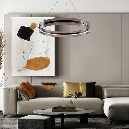 Tall Modern LED Chandelier, Dimmable Brightness