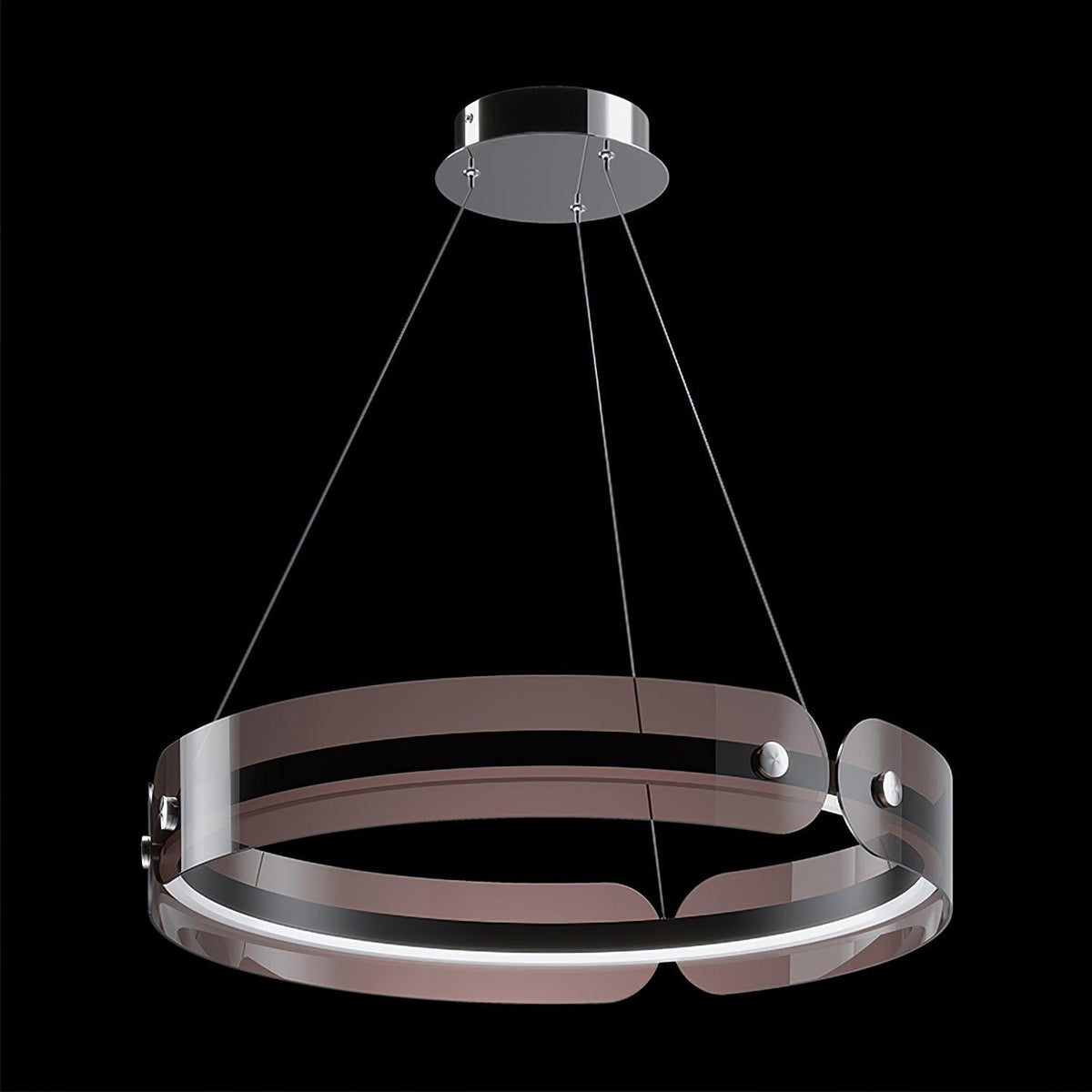 Tall Modern LED Chandelier, Dimmable Brightness