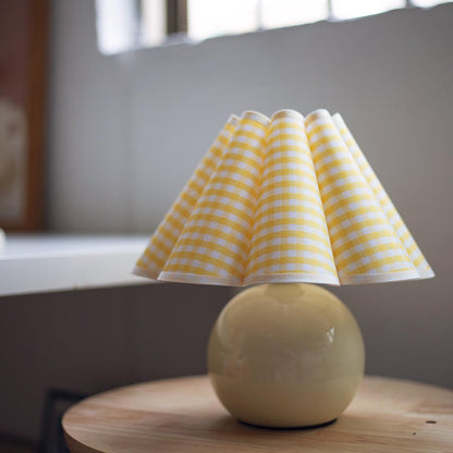 Knife Pleat Table Lamp, Soft Ambient Light