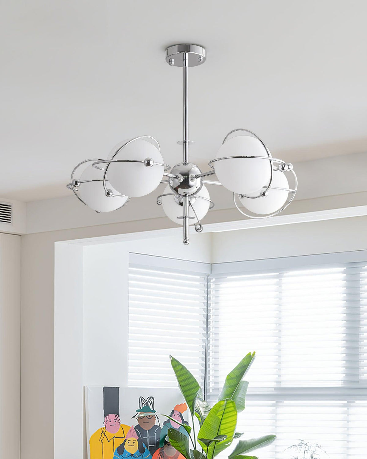 Chandelier with Adjustable Height and LED Lighting