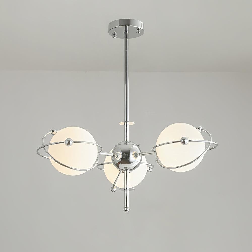 Chandelier with Adjustable Height and LED Lighting — front view