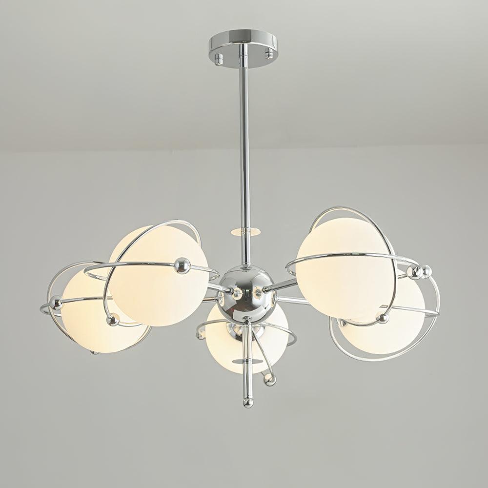 Chandelier with Adjustable Height and LED Lighting — side view