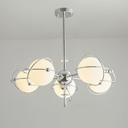 Chandelier with Adjustable Height and LED Lighting — side view