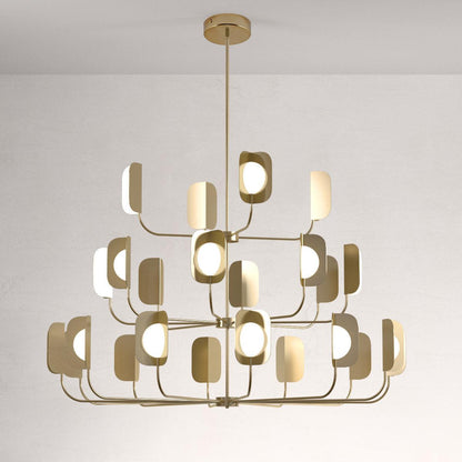 Leaf Folio Chandelier with Adjustable Brightness — side view