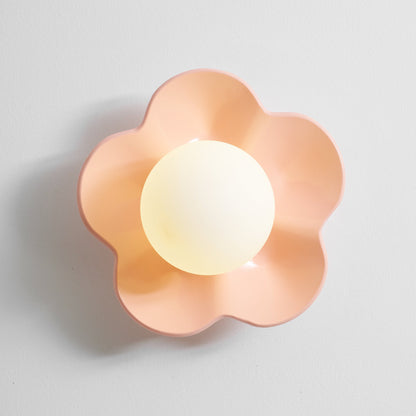 Flower-Shaped Wall Lamp with Adjustable Brightness