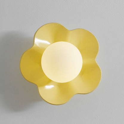 Flower-Shaped Wall Lamp with Adjustable Brightness