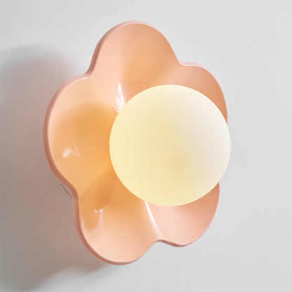 Flower-Shaped Wall Lamp with Adjustable Brightness