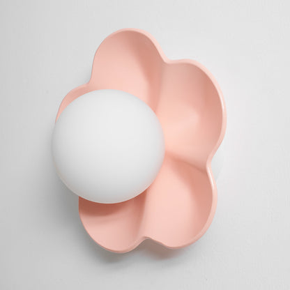 Flower-Shaped Wall Lamp with Adjustable Brightness
