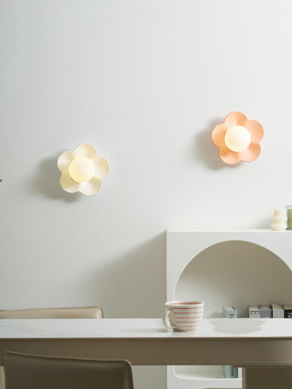 Flower-Shaped Wall Lamp with Adjustable Brightness