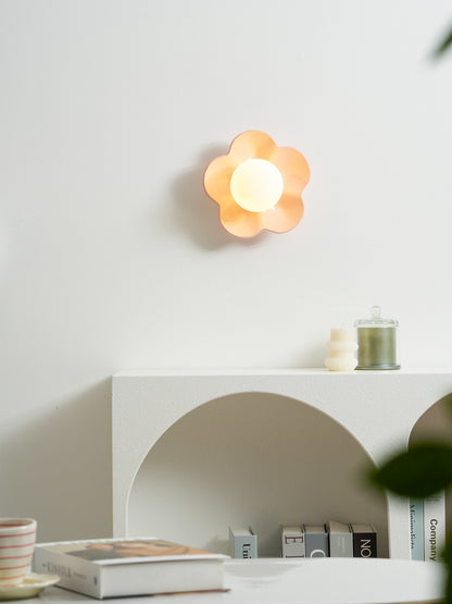 Flower-Shaped Wall Lamp with Adjustable Brightness