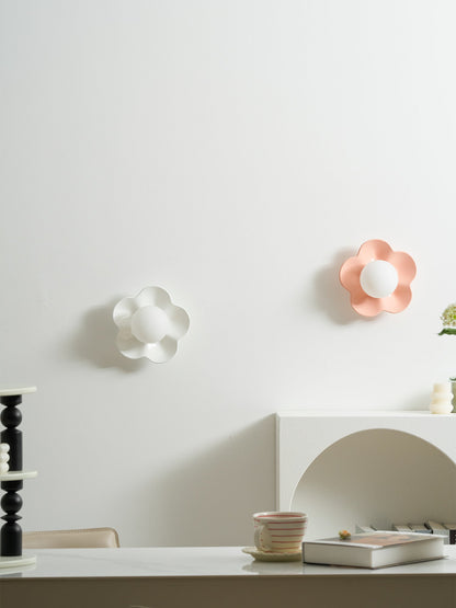 Flower-Shaped Wall Lamp with Adjustable Brightness