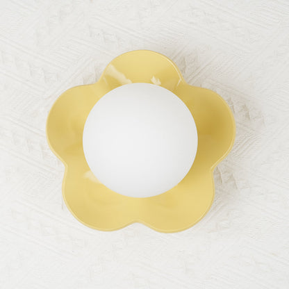 Flower-Shaped Wall Lamp with Adjustable Brightness