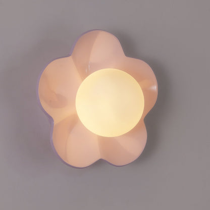 Flower-Shaped Wall Lamp with Adjustable Brightness
