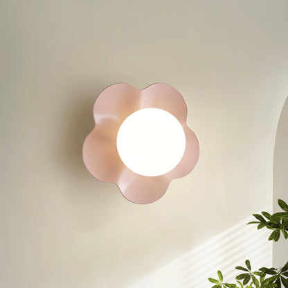 Flower-Shaped Wall Lamp with Adjustable Brightness — side view