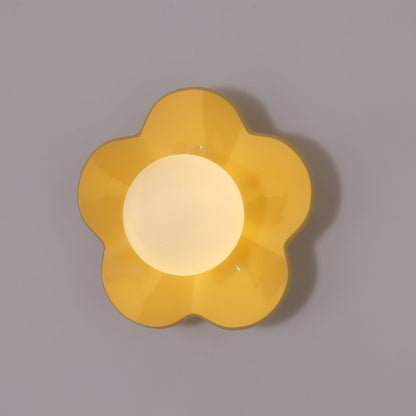 Flower-Shaped Wall Lamp with Adjustable Brightness