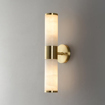 Alabaster Wall Lamp with Soft Glow — side view