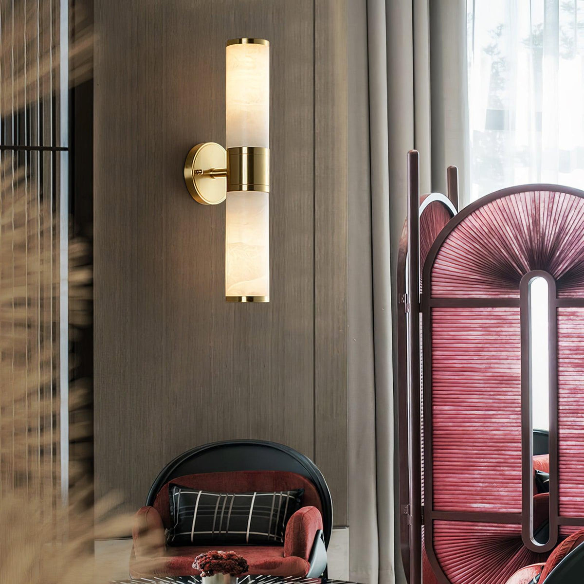 Alabaster Wall Lamp with Soft Glow