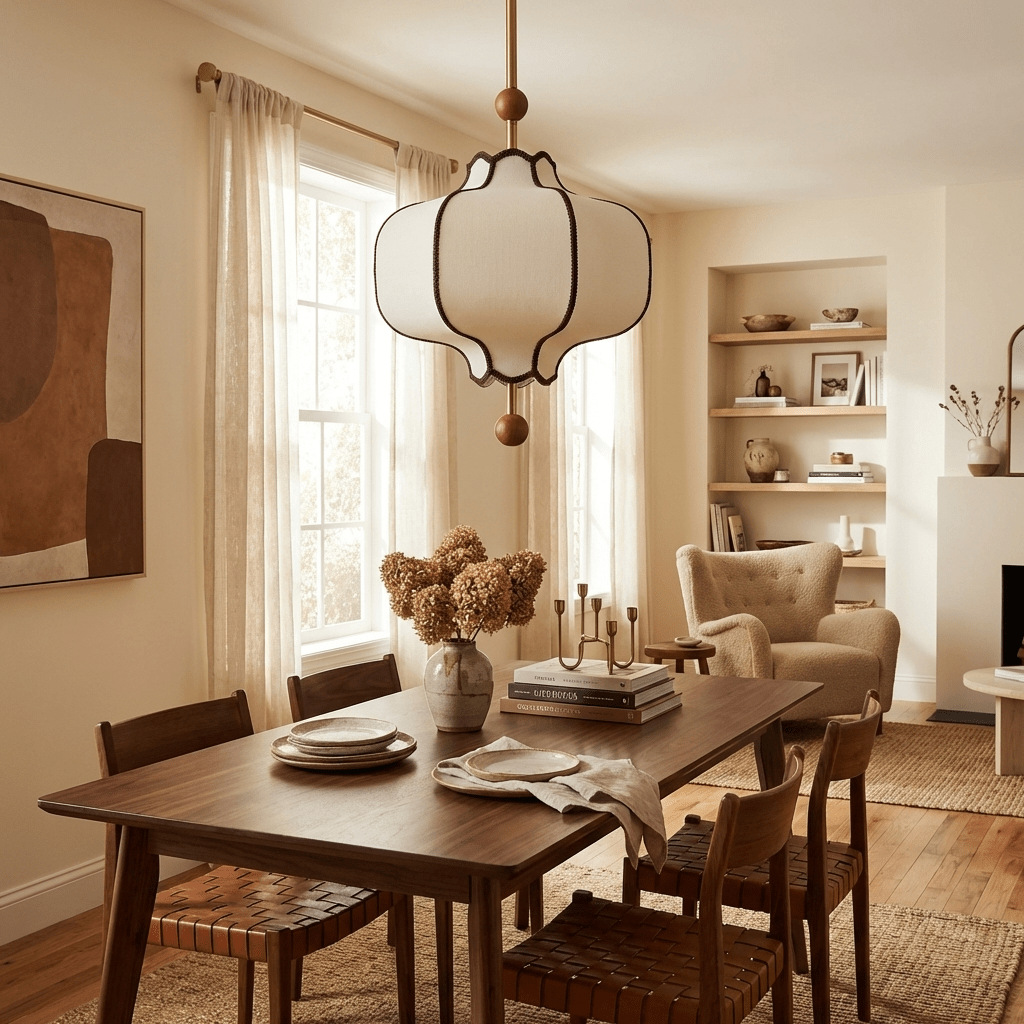 Lantern Fabric Pendant Light Position 9