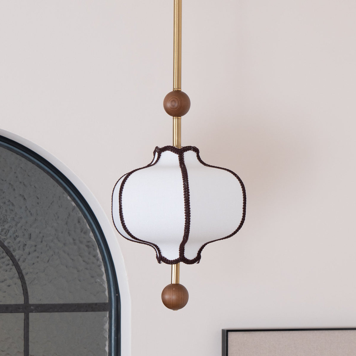Lantern Fabric Pendant Light Position 27